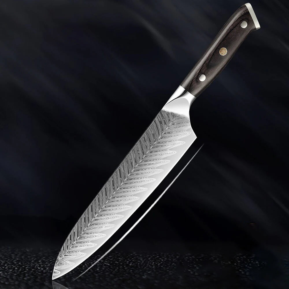 Cuchillo Profesional Finalizado en Damasco • Cuchillo Nero Espartacus™