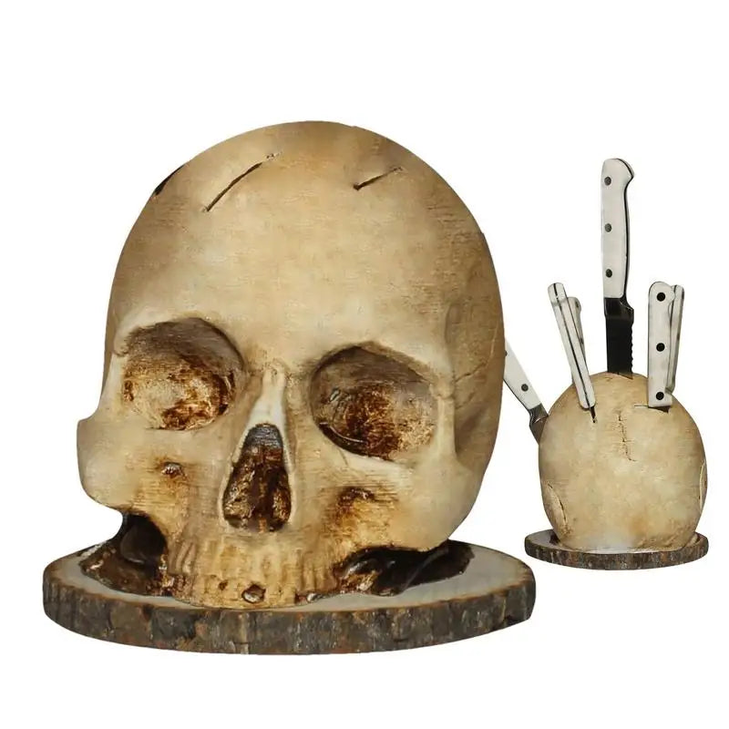 Soporte de Cuchillos en Forma de Calavera • Skull Holder Espartacus