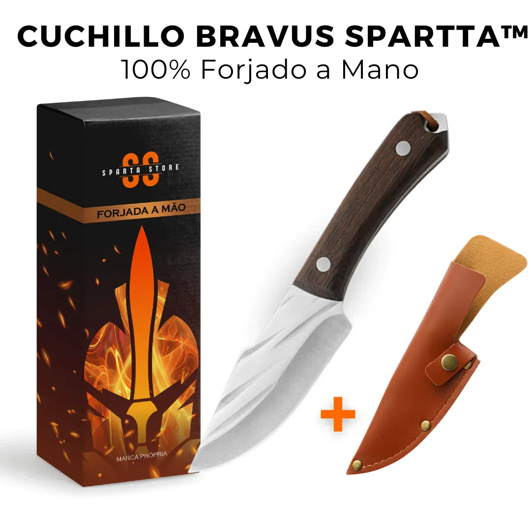 Cuchillo Bravus Espartacus™ • 100% Forjado a Mano (+REGALO GRATIS)