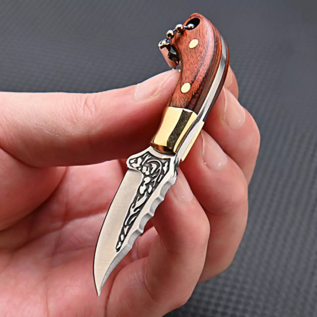 Mini Cuchillo Llavero Forjado a Mano • Cuchillo Lotus Espartacus™