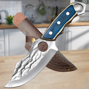 Cuchillo Profesional Forjado A Mano + Funda • Cuchillo Azure Espartacus™