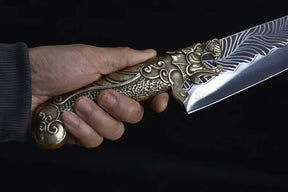 Cuchillo Artesanal Forjado a Mano • Cuchillo Tiger King Espartacus™