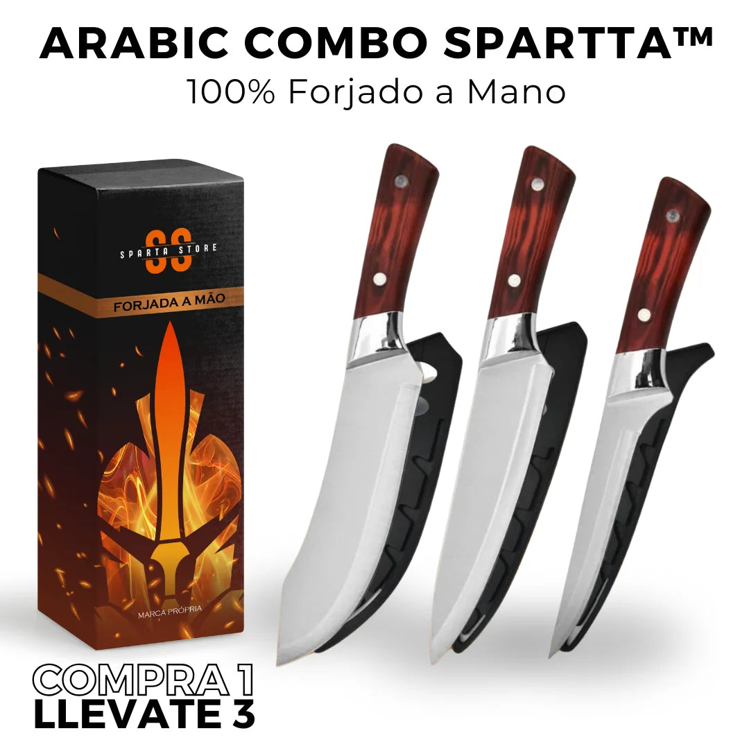 (COMPRA 1, LLEVATE 3) COMBO ARABIC ESPARTACUS™ • 100% FORJADO A MANO